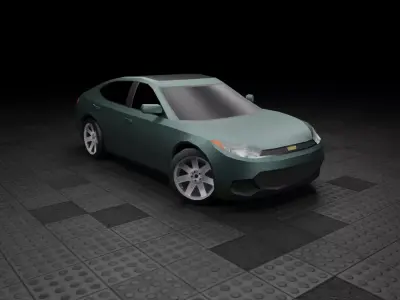 Low Poly Modern Generic Full-Sized Sedan  Low-poly 3D model