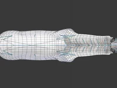 Horse running Low-poly 3D model