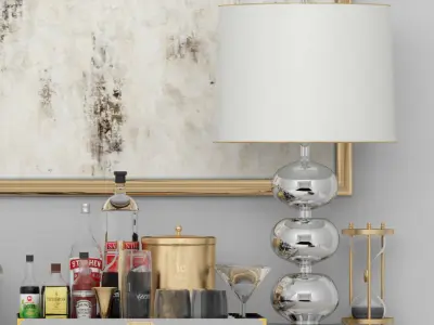 Decorative set Chest and decor 3D model