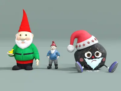 Naughty Christmas Toy Low-poly 3D model