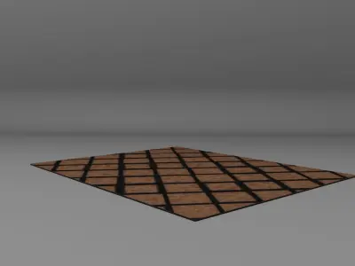 Brown and Black fishnet Rug Free 3D model