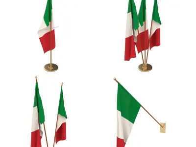 Italy Flag Pack 3D model