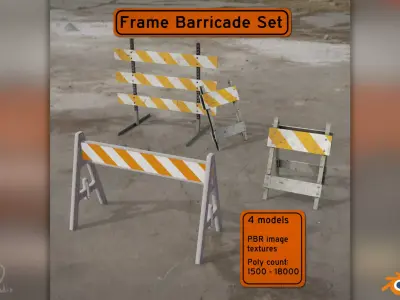 Frame Barricade Pack 3D model