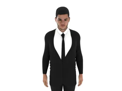 Ederson man in tuxedo Low-poly 3D model