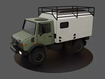 Truck 4x4 Carton Low-poly 3D model