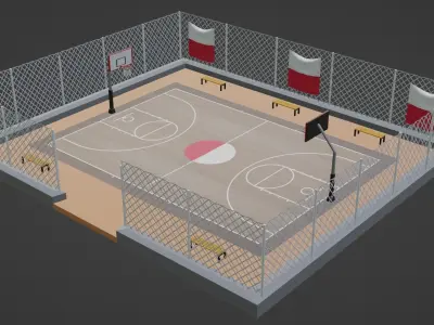Basketball Stadium - Poland Low-poly 3D model
