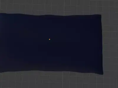 Blue Pillow Free 3D model