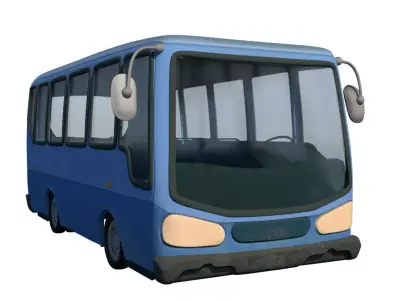 Cartoon Bus 3D model