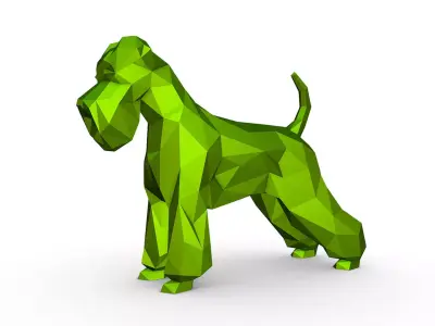 Schnauzer dog figure 3D print model