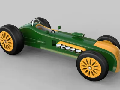 Trike Old race car 3D model