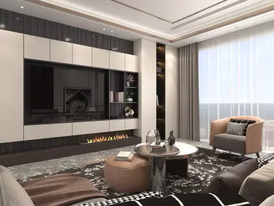 Living Room Scene 4 3D model