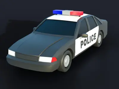 Low-poly Chevrolet Police Car Low-poly 3D model
