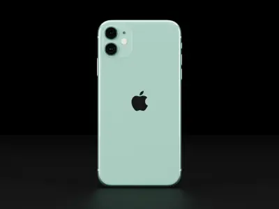 Apple iPhone 11 In All Official Colors and Dimensions Low-poly 3D model