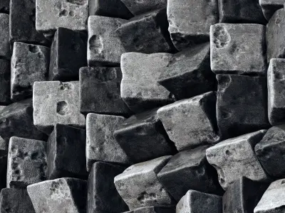 Stone tile angle block n1 3D model