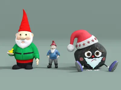 Naughty Christmas Toy Low-poly 3D model