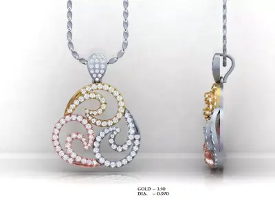 Luxury pendant for 3D printing 3D print model purchase