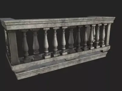 Classic Blacony Low-poly 3D model