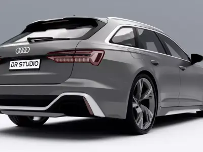 Audi RS6 Avant GT 2024 Low-poly 3D model