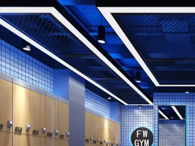 Locker Room 3D model