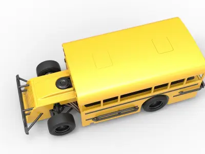 Outlaw Figure 8 Modified stock car as School bus Scale 1 to 25 3D print model