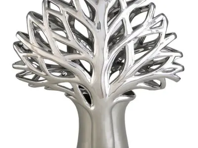 Silver Findlay Cut-Out Tree Sculpture 3D model