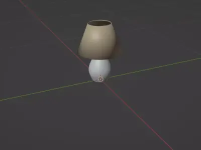 Lamp with lampshade and spotlight for decoration Free low-poly 3D model