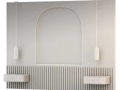 Headboard Wall Panel 3D model