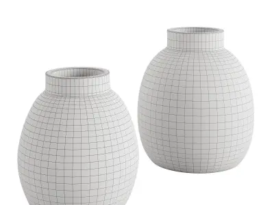 Whitewashed Terracotta Vase SE 3D model