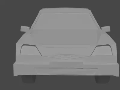 Renault Logan Free low-poly 3D model