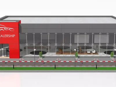 Car Showroom 3D model