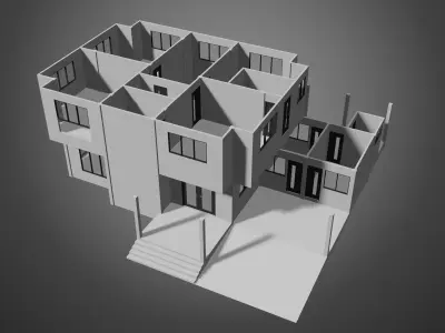 House under construction 25-50 3D model