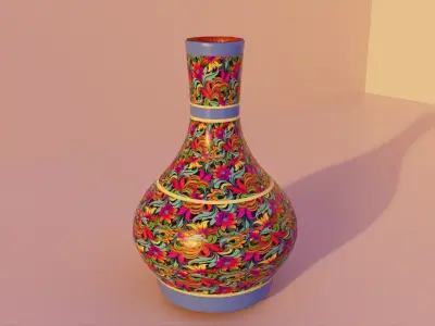 Medieval Flower Vase 1 Low-poly 3D model