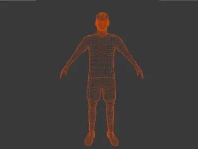 3D Model of a Tennis Champion Holger Rune Low-poly 3D model