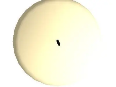 Pillar candle 10cm high Free low-poly 3D model