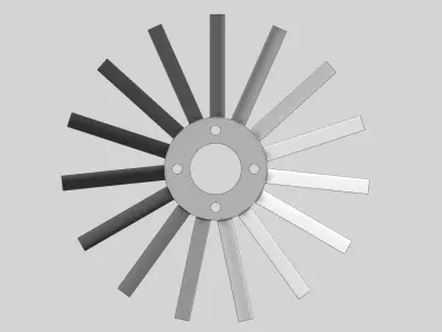 Paddle wheel 3D print model