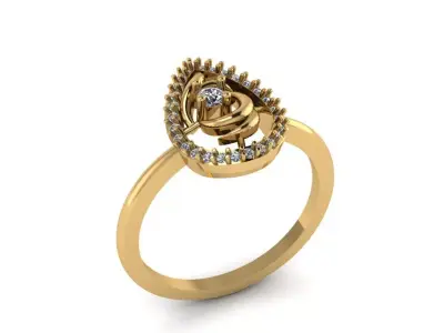 Jewelry Diamond Ring 3D Print Model 3D print model buy