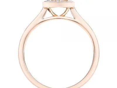 Custom Diamond Engagement Ring 3D print model
