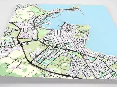 Cityscape Ibiza Balearic Islands Spain 3D model