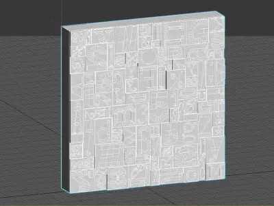 Glyph Panels Wall 3D print model
