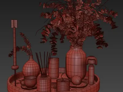 Decorative set 014 3D model