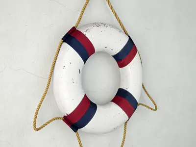 Nautical Life Ring Decor Ohio Wholesale Inc 3D model