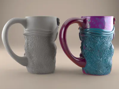 Moana Inspired 3D Decor Dreamy Island Mug Pot 3D print model