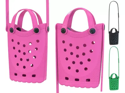 Balenciaga X Crocs Crossbody Phone Holder bag Low-poly 3D model