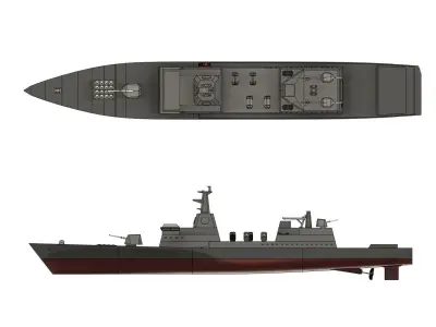 Cruiser - 3D print warship 3D print model