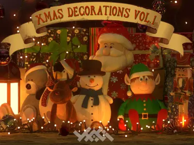 Xmas Decorations Vol 1 Low-poly 3D model