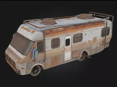 Van Voyager  Retro Adventure on Four Wheels 3D model