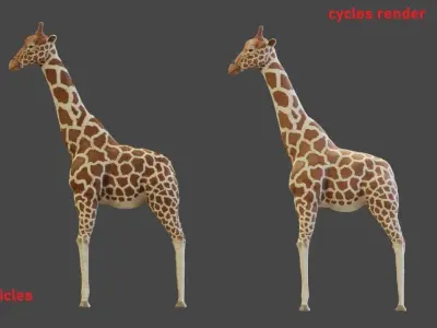 Giraffe Low-poly 3D model 3