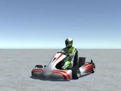 5 Low Poly Karts With Player Pack - 2 Low-poly 3D model