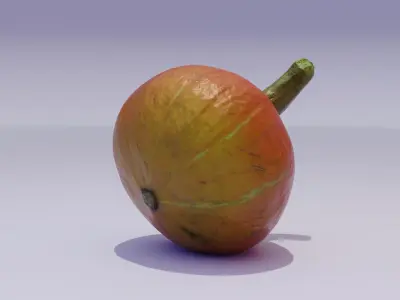 Ultra-realistic pumpkin Low-poly 3D model
