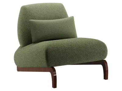Keiven Upholstered Accent Lounge Chair 3D model